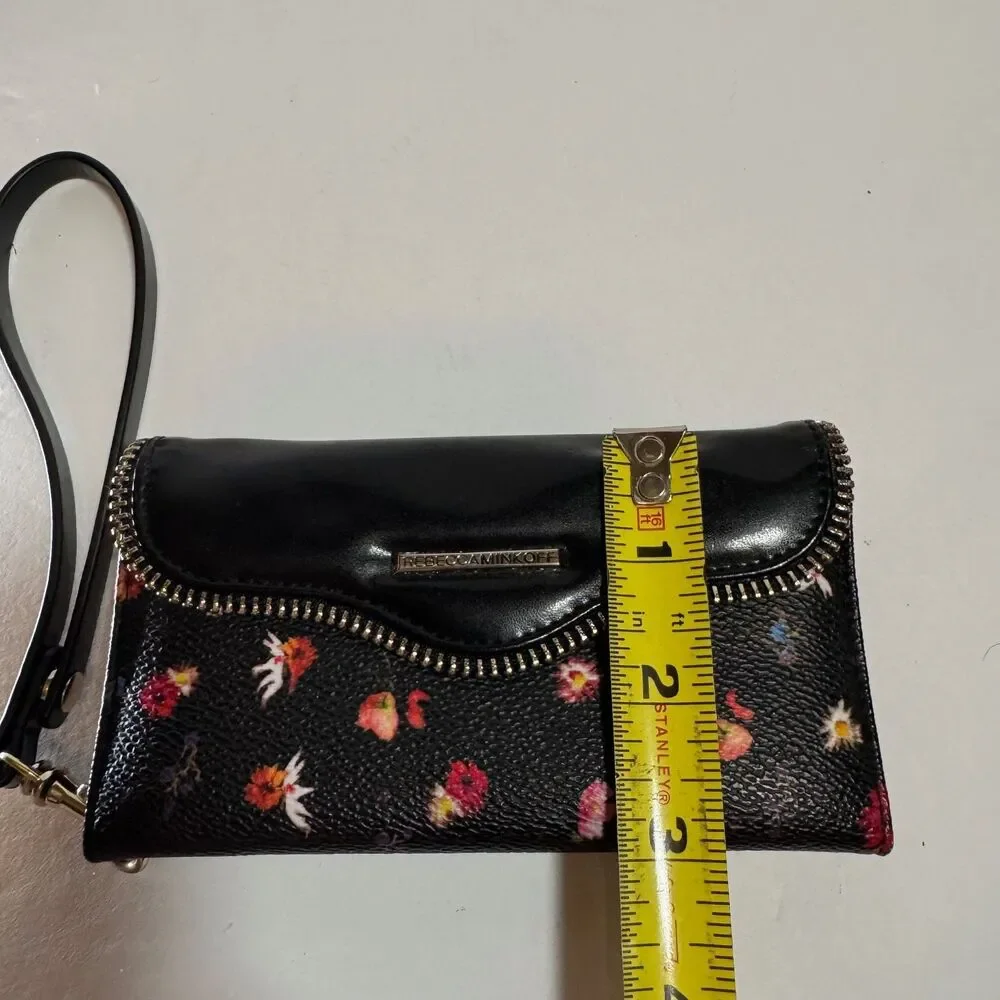 Rebecca Minkoff Case-Mate Leather Floral iPhone 6 Plus Wallet Wristlet Case Blk